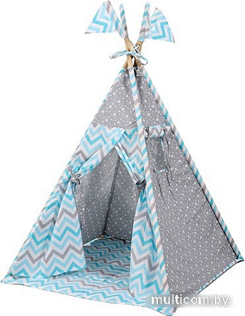 Вигвам Мебельград Зигзаг (небесный/звездопад на сером)