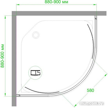 Душевой уголок Royal Bath RB90HKD-T 90x90