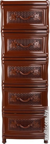 Комод Альтернатива Эконом 5-ти секционный (шоколадный) М6498