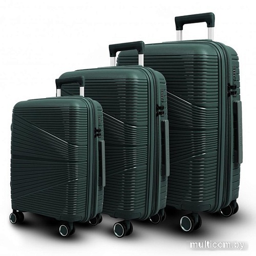 Чемодан-спиннер Mironpan 11363 49 см (темно-зеленый)