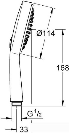 Душевая лейка Grohe Power&Soul Cosmopolitan 115 [27661000]