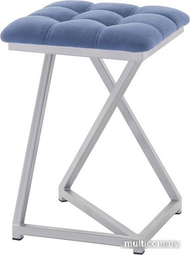 Табурет AMC Comfort 9.5.12 (ткань, синий/серебристый