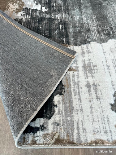 Ковер для жилой комнаты Radjab Carpet Бьянка Прямоугольник D009A 8326RK-B (2.4x4, Cream Shirink/Blue Fdy)