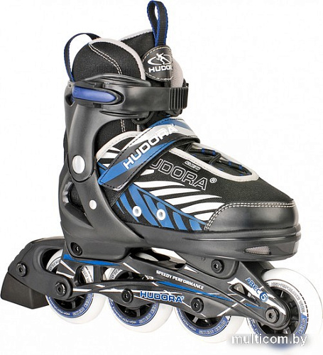 Роликовые коньки Hudora Inline Leon (р. 37-40, черный/синий)
