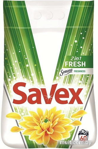 Стиральный порошок Savex 2 in 1 Fresh 6 кг