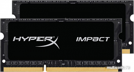 Оперативная память Kingston HyperX Impact 2x8GB KIT DDR3 SO-DIMM PC3-12800 (HX316LS9IBK2/16)