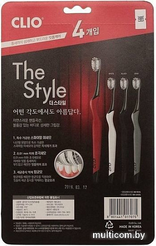 CLIO The Style White Ultra Soft Care Toothbrush (4 шт)