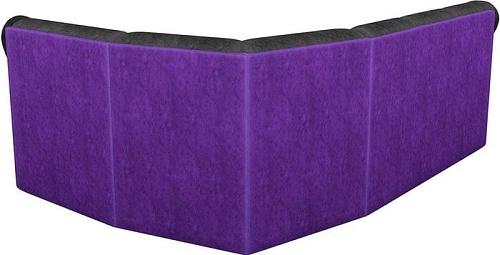 Угловой диван Mebelico Карнелла 60284 (черный/фиолетовый)