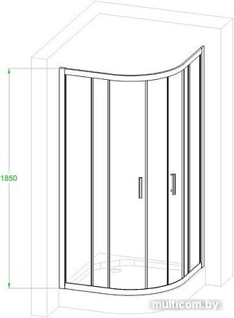 Душевой уголок Royal Bath RB90HKD-T 90x90