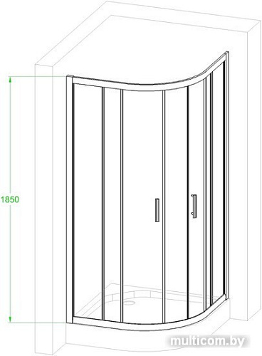 Душевой уголок Royal Bath RB90HKD-T 90x90