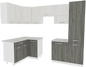 Угловая кухня ВерсоМебель Эко-5 1.4x2.6 левая (северное дерево светлое/сев дерево темное)