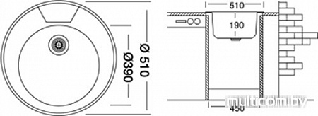 Кухонная мойка Kromevye EX 146 D