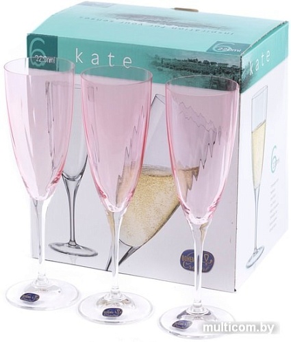 Бокал для шампанского Bohemia Crystal Kate 40796/D4481/22/220