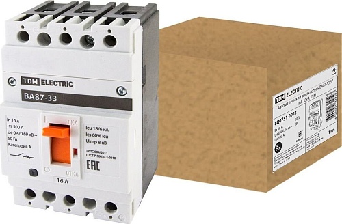 Выключатель автоматический TDM Electric ВА87-33 3Р 16А 18кА SQ0751-0002