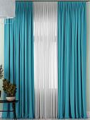 Комплект штор и гардин Pasionaria Блэкаут 340x230 (3 шт, бирюзовый)