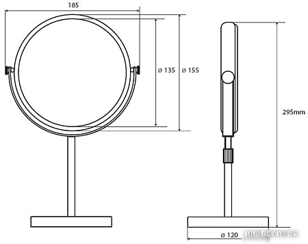 Косметическое зеркало Bemeta Rawell 112201232