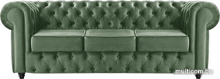 Диван Brioli Честерфилд трехместный (микровелюр, В61 мятный)