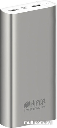 Портативное зарядное устройство Hiper Metal20K (серебристый)