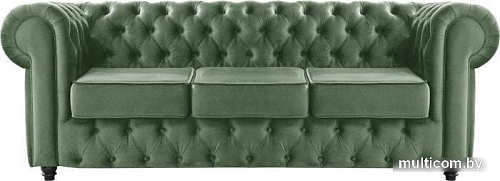 Диван Brioli Честерфилд трехместный (микровелюр, В61 мятный)