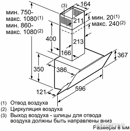 Кухонная вытяжка Bosch DWK68AK20R