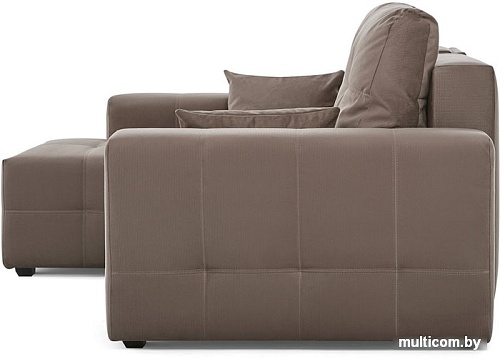 Угловой диван PirroGroup Питсбург угловой (левый, велюр, velvet latte)