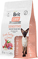 Сухой корм для кошек Brit Superpremium Sensitive с индейкой и ягненком (чувствительное пищеварение) 400 г