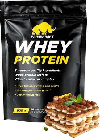Протеин Prime Kraft Whey Protein с витаминами и минералами (900г, тирамису)