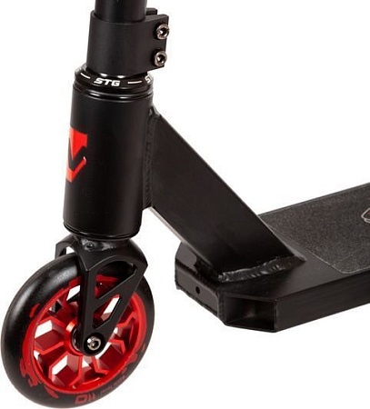 Трюковый самокат Novatrack Psycho 40/110 110A.PSYCHOP1.BK22 (черный/красный)