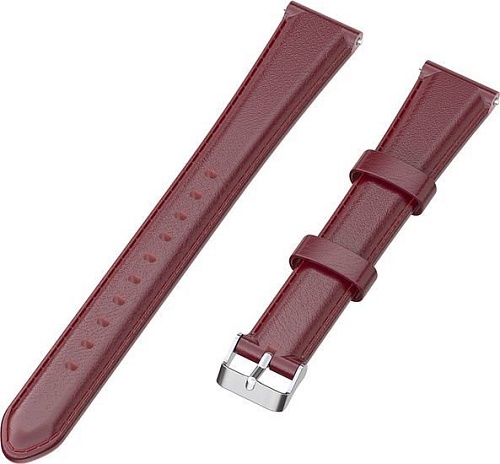 Ремешок Rumi кожаный Slim 16 мм (бордовый)