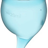 Менструальная чаша Satisfyer Feel Secure (голубой)