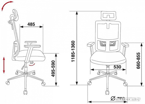 Кресло Бюрократ MC-612-H/DG/VIOLET (серый/фиолетовый)