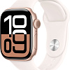 Умные часы Apple Watch Series 10 42 мм (алюминиевый корпус, розовое золото/легкие румяна, спортивный силиконовый ремешок S/M)
