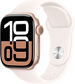 Умные часы Apple Watch Series 10 42 мм (алюминиевый корпус, розовое золото/легкие румяна, спортивный силиконовый ремешок S/M)