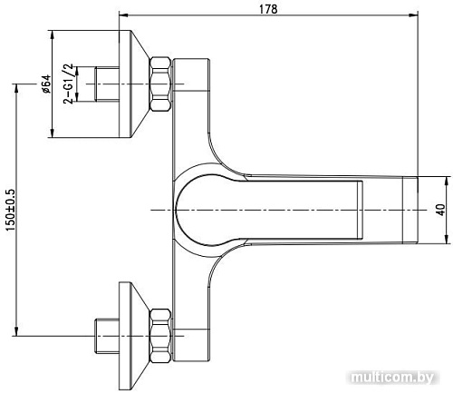 Смеситель Cersanit Brasco S951-229