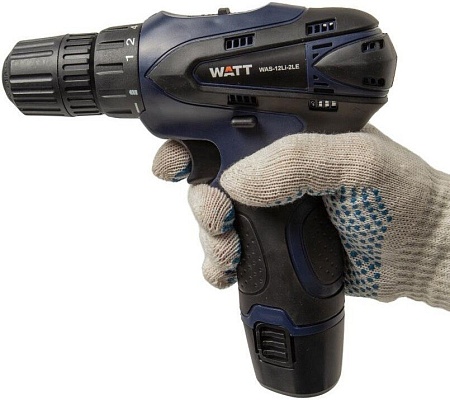 Шуруповерт WATT WAS-12Li-2 LE 1.012.020.00 (с 2-мя АКБ, кейс)
