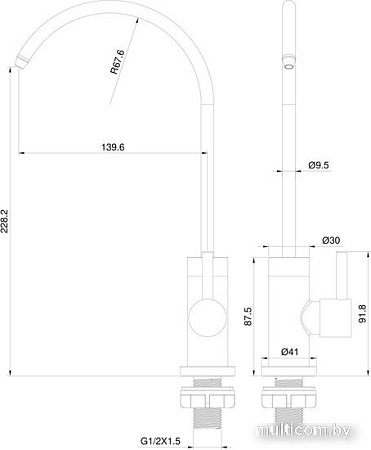 Смеситель Wonzon&Woghand WW-AE4587-BG