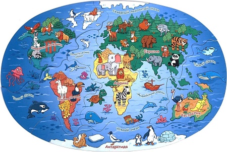 Развивающая игра ToySib 6 континентов 9218274