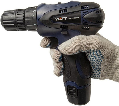 Шуруповерт WATT WAS-12Li-2 LE 1.012.020.00 (с 2-мя АКБ, кейс)