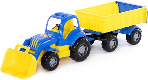 Полесье Силач трактор с прицепом №1 и ковшом 45027