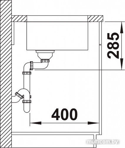 Кухонная мойка Blanco Solis 400-U 526117 (полированная)
