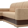 Угловой диван Mebelico Честер 61112 (левый, вельвет бежевый/экокожа коричневый)