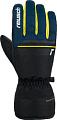 Горнолыжные перчатки Reusch Snow King 6201198-7800 (р-р 7, Black/Dress Blue/Safety Yellow)