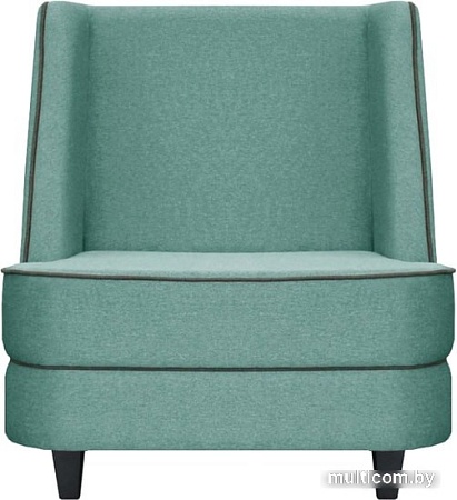 Интерьерное кресло Brioli Рико (рогожка, J14 голубой/темные ножки)