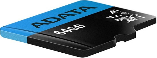 Карта памяти A-Data Premier AUSDX64GUICL10A1-RA1 microSDXC 64GB (с адаптером)