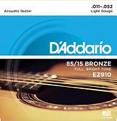 Струны для гитары D'Addario EZ910 Light 11-52