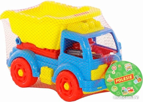 Конструктор Полесье 73006 Автомобиль-самосвал (голубой/желтый)