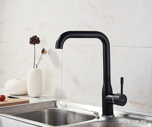 Смеситель Ledeme H98 L4698B (черный матовый)