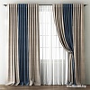 Комплект штор и гардин Pasionaria Кирстен 480x230 (3 шт, бежевый/коричневый/синий)