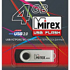 USB Flash Mirex SWIVEL RUBBER BLACK 4GB (13600-FMURUS04)