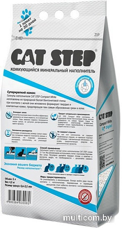 Наполнитель Cat Step Compact White Original 5 л